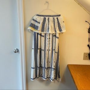 Off shoulder, long, Free People embroidered dress